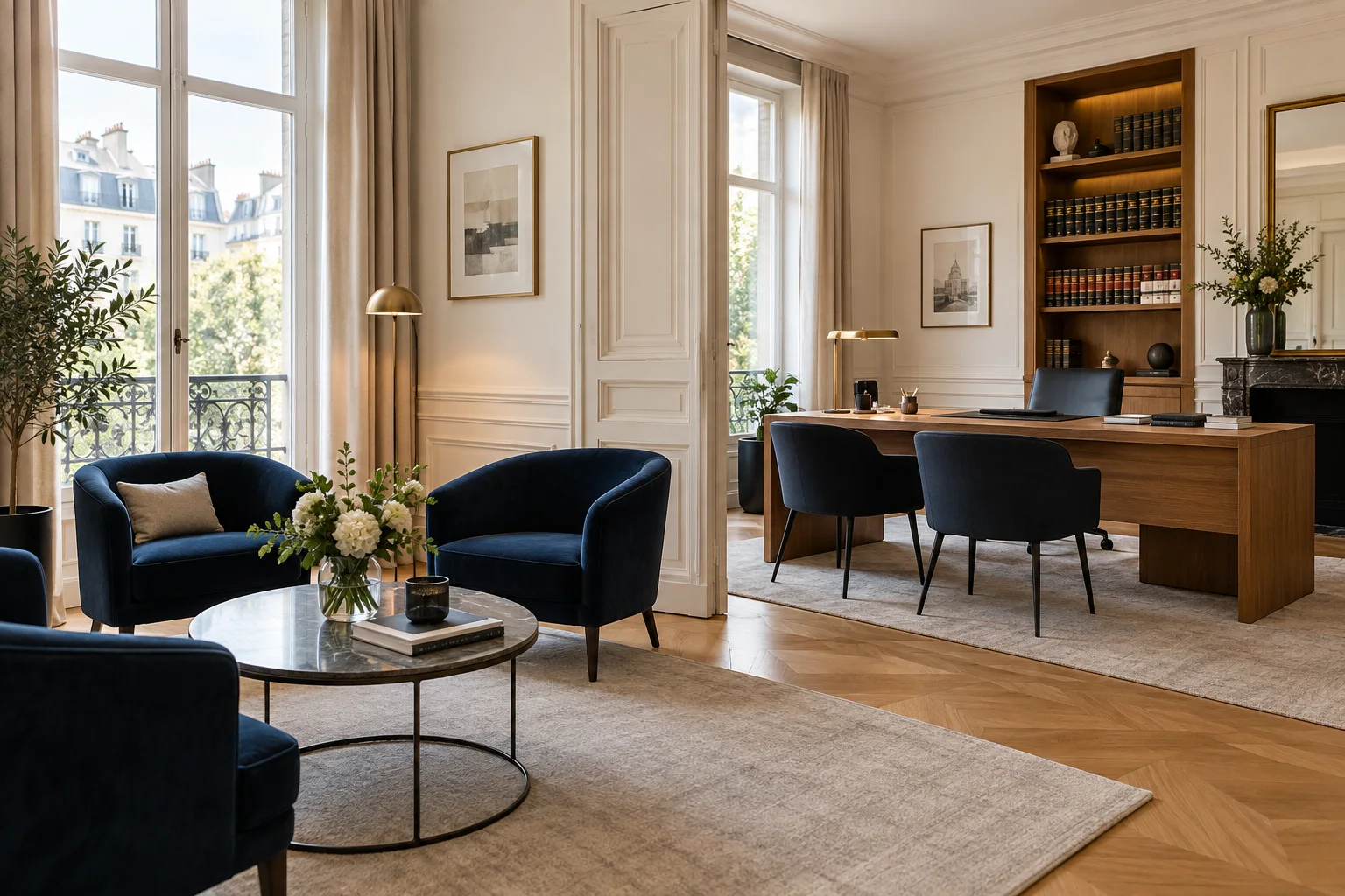 Bureau et espace d'accueil du cabinet